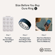 Oura Ring 4 Ceramic Health & Fitness Tracker Smart Ring, Midnight